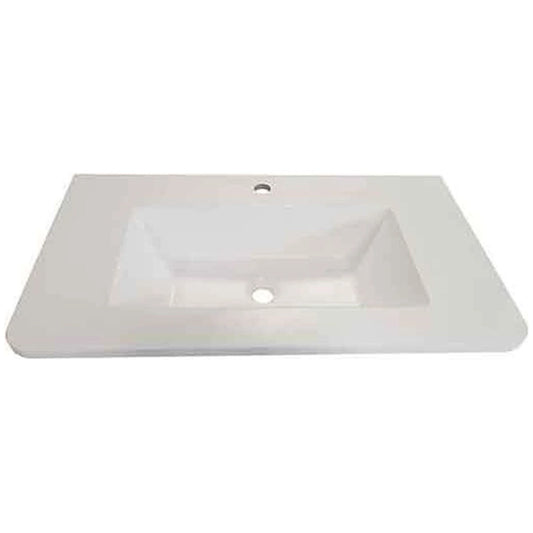 Lavoar baie incastrat Fluminia Pisa 80x46 cm, alb mat