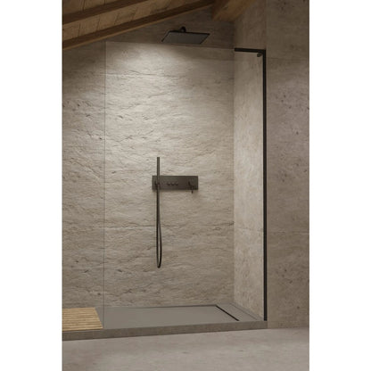 Perete sticla dus Walk In Radaway Modo SL II 50xH200 cm, profil negru