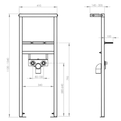 Roca Cadru montaj lavoar H114 cm