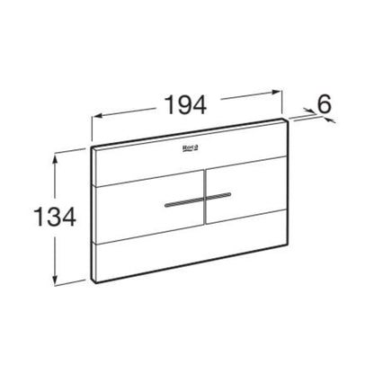 Roca Duplo PS2 Clapeta de actionare dual flush, alb
