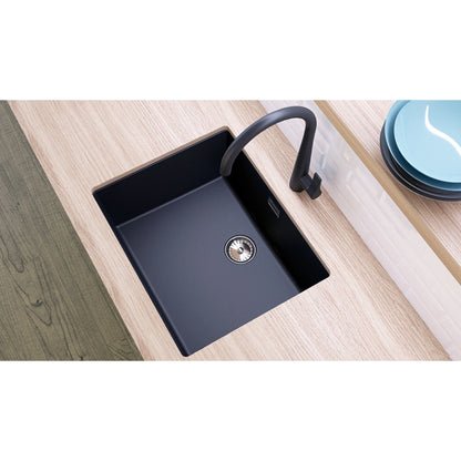 Schock Greenwich N-100L Chiuveta bucatarie Cristadur 55x45 xm, negru (puro)