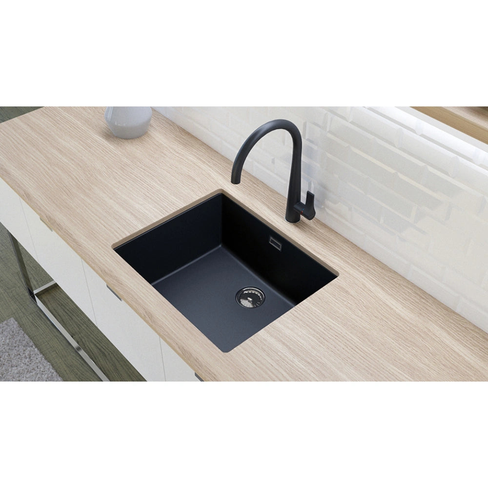 Schock Greenwich N-100L Chiuveta bucatarie Cristadur 55x45 xm, negru (puro)
