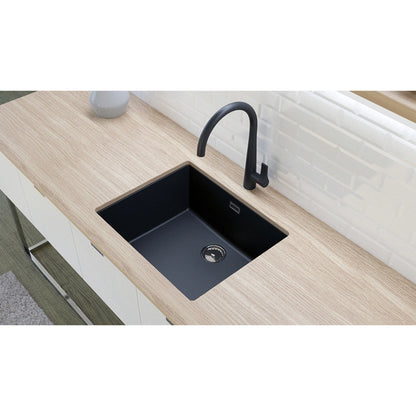Schock Greenwich N-100L Chiuveta bucatarie Cristadur 55x45 xm, negru (puro)