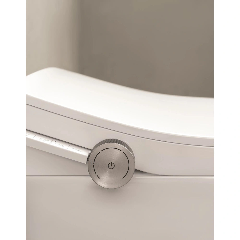 Set Vas WC cu bideu electronic suspendat cu capac soft close incalzit Roca Ona In-Wash Rimless 39x53 cm evacuare dubla