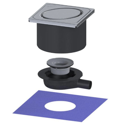 Set promo Sifon de dus Kessel System 125 Premium cu capac de inox DN40