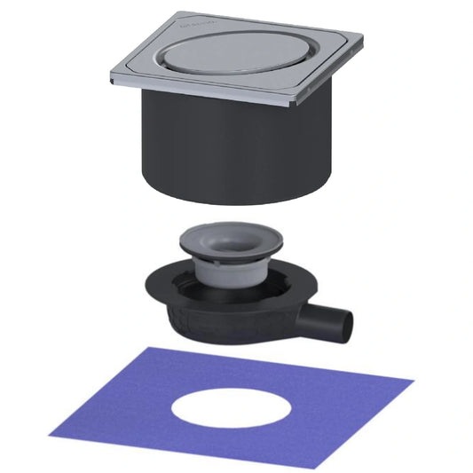 Set promo Sifon de dus Kessel System 125 Premium cu capac de inox DN40