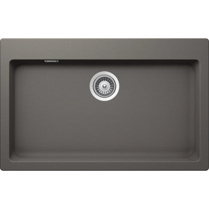 Schock Signus N-100XL Chiuveta bucatarie granit Cristadur 79x50 cm, gri (silverstone)