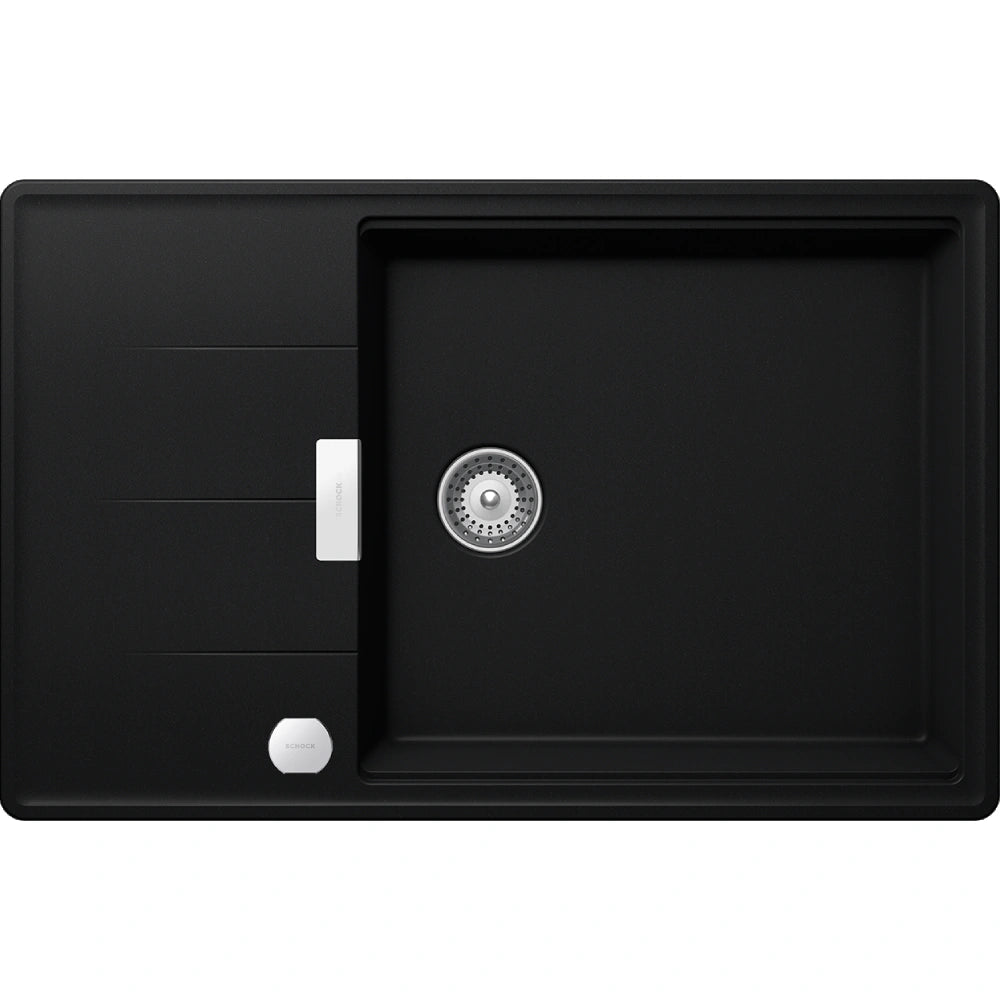 Schock Tia D-100LS Chiuveta bucatarie granit Cristadur 78x50 cm, negru (puro)