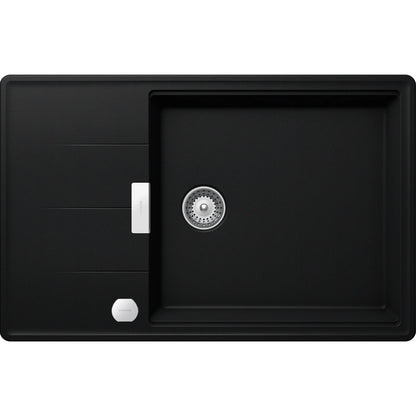 Schock Tia D-100LS Chiuveta bucatarie granit Cristadur 78x50 cm, negru (puro)