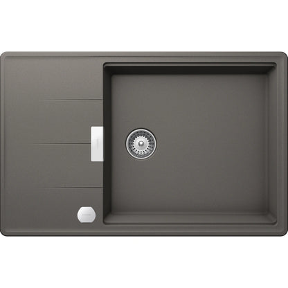 Schock Tia D-100LS Chiuveta bucatarie granit Cristadur 78x50 cm, gri (silverstone)
