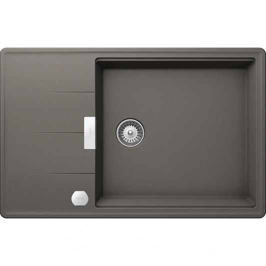 Schock Tia D-100LS Chiuveta bucatarie granit Cristadur 78x50 cm, gri (silverstone)