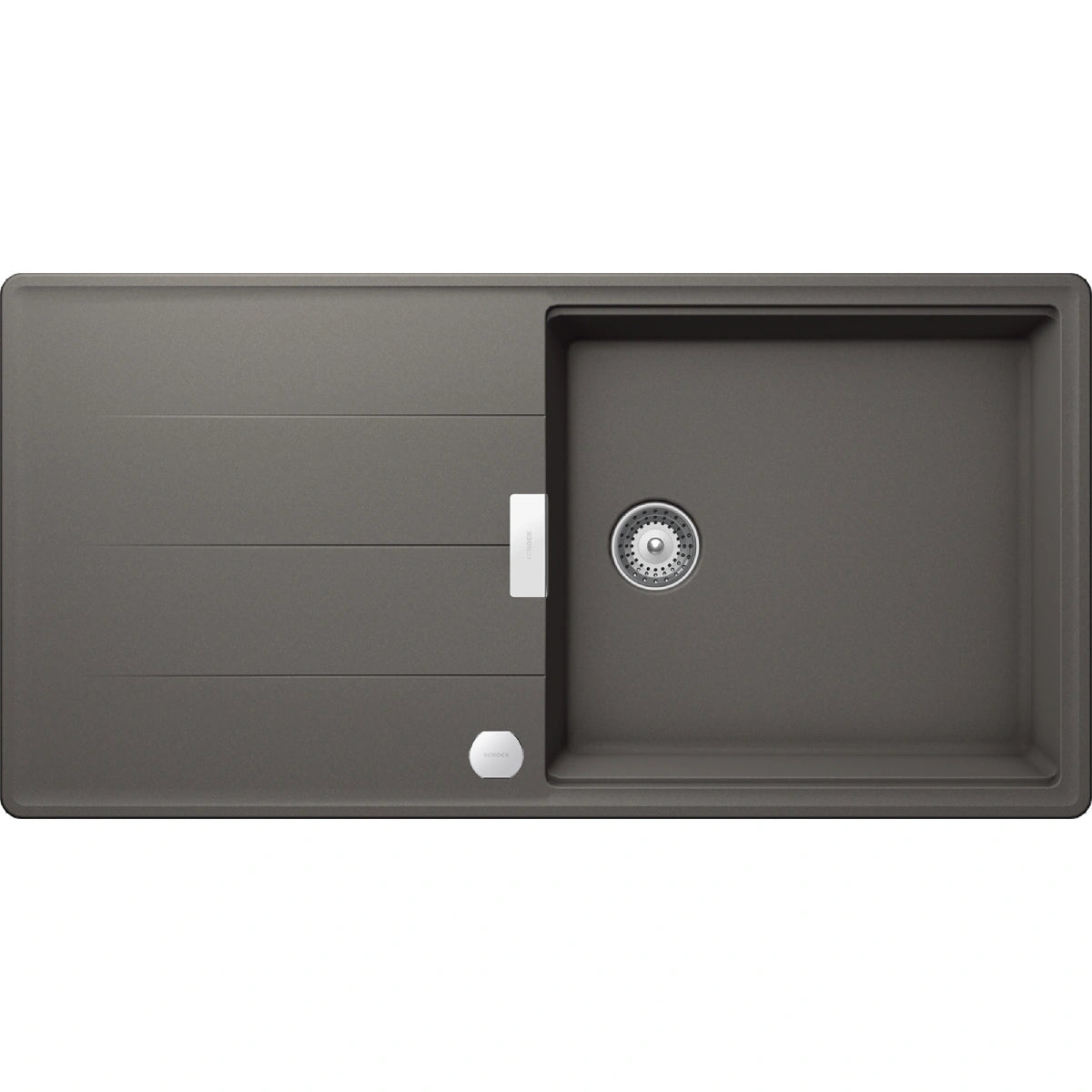 Schock Tia D-100L Chiuveta bucatarie granit Cristadur 100x50 cm, gri (silverstone)
