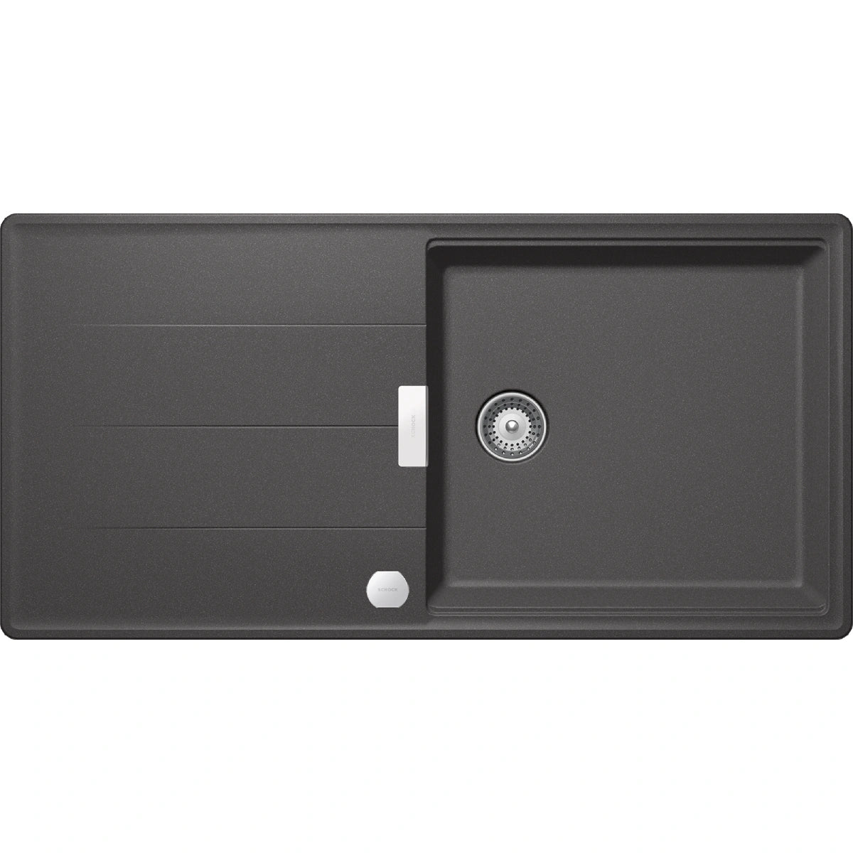 Schock Tia D-100L Chiuveta bucatarie granit Cristadur 100x50 cm, gri (stone)
