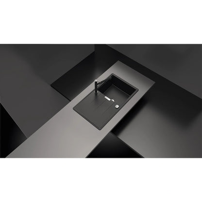 Schock Tia D-100 Chiuveta bucatarie granit Cristadur 86x50 cm, negru (puro)