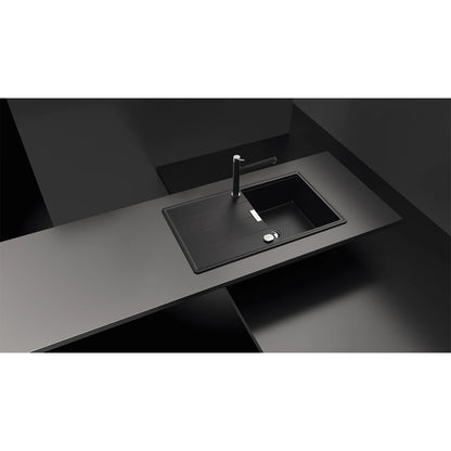 Schock Tia D-100 Chiuveta bucatarie granit Cristadur 86x50 cm, negru (puro)