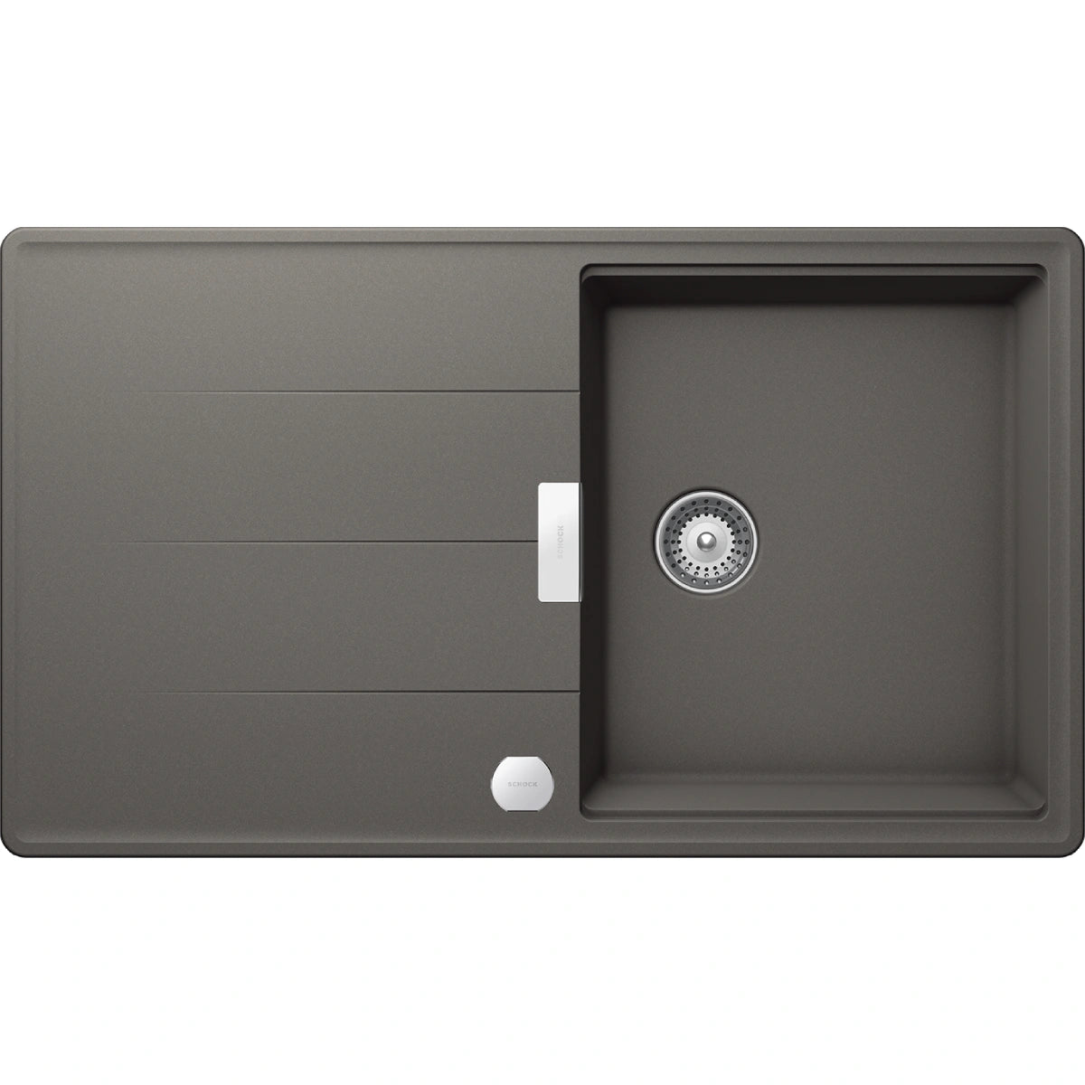 Schock Tia D-100 Chiuveta bucatarie granit Cristadur 86x50 cm, gri (silverstone)