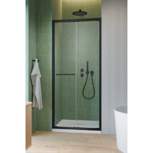 Usa dus plianta Radaway Alienta Black DWB 70 cm, profil negru