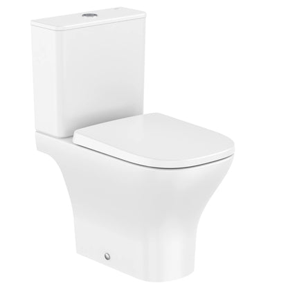 Vas WC pe pardoseala Roca Optica Rimless Vortex 37x63 cm evacuare orizontala sau verticala