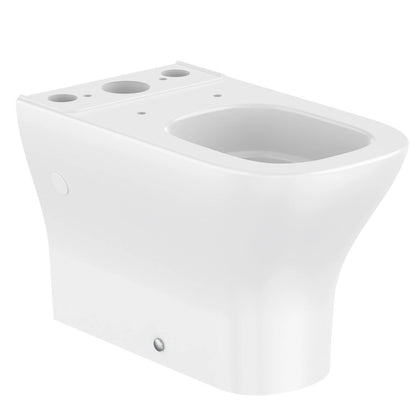 Vas WC pe pardoseala Roca Optica Rimless Vortex 37x63 cm lipit de perete, evacuare orizontala sau verticala