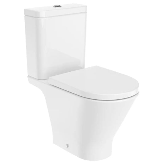 Vas WC pe pardoseala Roca The Gap Round Rimless 37x65 cm evacuare orizontala sau verticala