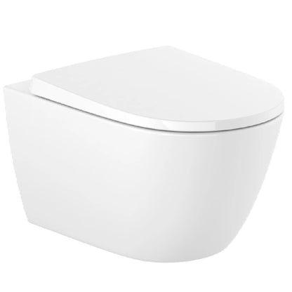 Vas WC suspendat Roca Ona Rimless Vortex 36x53 cm evacuare orizontala, alb