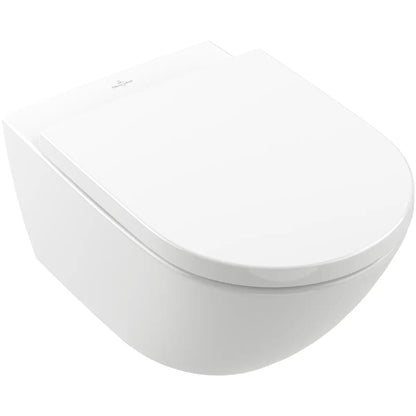Vas WC suspendat Villeroy & Boch Subway 3.0 TwistFlush CeramicPlus 37x56 cm evacuare orizontala, alb mat