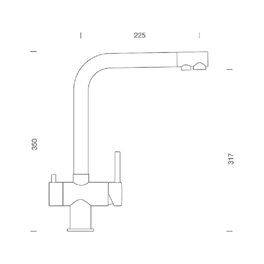 Schock Vitus Baterie bucatarie cu optiune de filtrare auriu, (white gold)