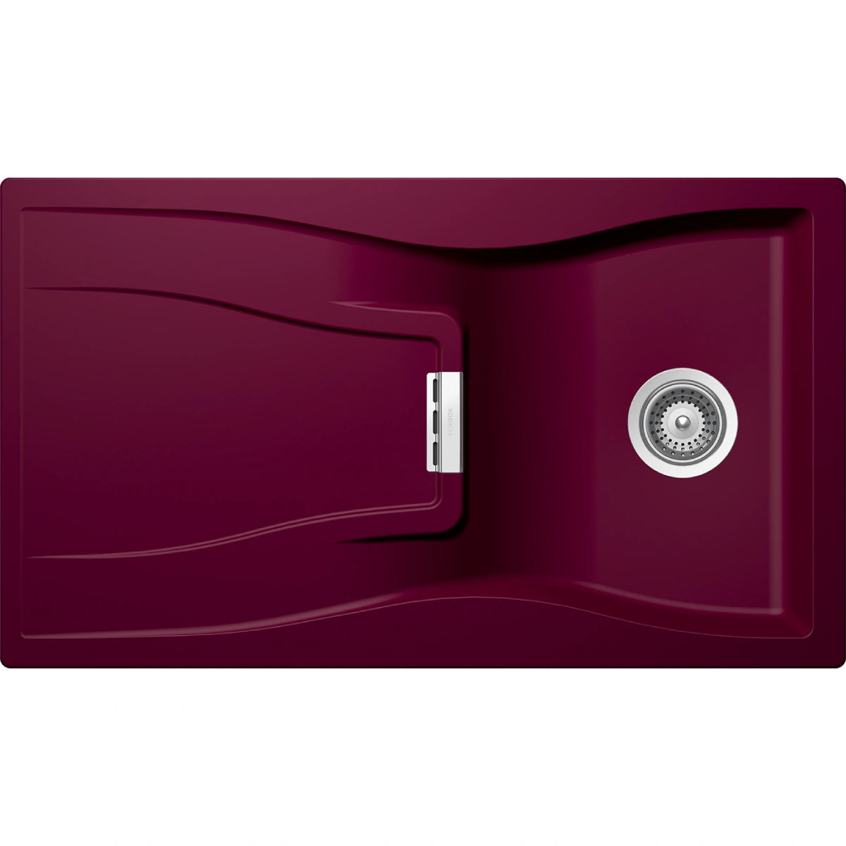 Schock Waterfall D-100 Chiuveta bucatarie granit Cristadur 86x50 cm, grena (berry)