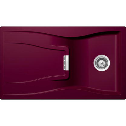 Schock Waterfall D-100 Chiuveta bucatarie granit Cristadur 86x50 cm, grena (berry)