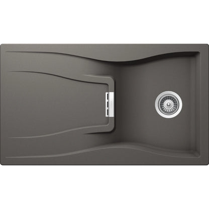 Schock Waterfall D-100 Chiuveta bucatarie granit Cristadur 86x50 cm, gri (silverstone)