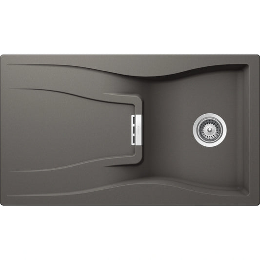 Schock Waterfall D-100 Chiuveta bucatarie granit Cristadur 86x50 cm, gri (silverstone)