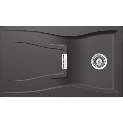 Schock Waterfall D-100 Chiuveta bucatarie granit Cristadur 86x50 cm, gri (stone)