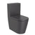 Vas WC pe pardoseala Roca Inspira Round Rimless 37x65 cm evacuare orizontala sau verticala, lipit de perete, antracit (onyx)
