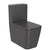 Vas WC pe pardoseala Roca Inspira Square Rimless 36x65 cm evacuare orizontala sau verticala, lipit de perete, antracit (onyx)