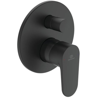 Set promo Sistem dus incastrat fara termostat Ideal Standard Cerafine O, cu baterie rotunda, negru mat