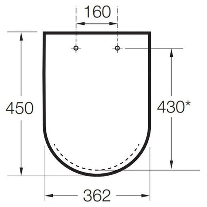 Set Vas WC suspendat cu capac si bideu Roca Meridian Rimless 36x56 cm evacuare orizontala
