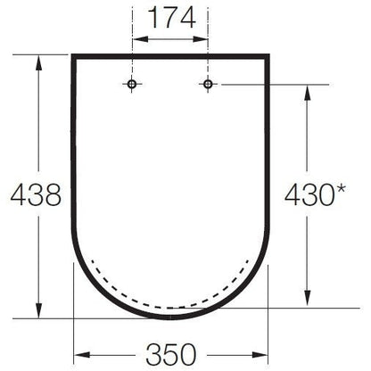 Set promo Vas WC suspendat cu rezervor incastrat si capac soft close Roca Debba Square Rimless 35x54 cm evacuare orizontala