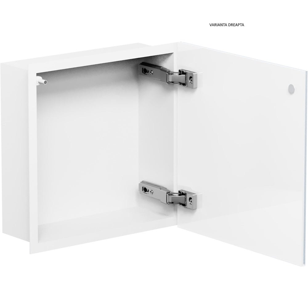 Bemeta Nisa perete baie 32x10xH32 cm cu usa, alb
