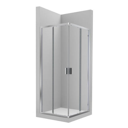 Cabina dus patrata cu usi glisante Roca Victoria 70x70 cm, profil crom