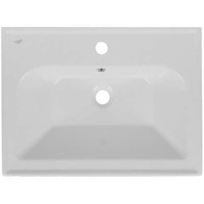 Set promo mobilier baie (masca cu 2 sertare si lavoar) Arthema Frame 60 cm, alb mat