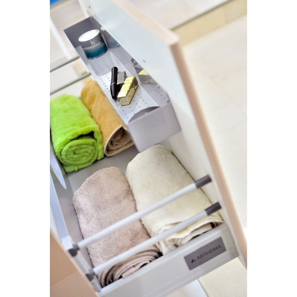Set Promo mobilier baie (masca cu 1 sertar si lavoar) Arthema Porto 55 cm, alb lucios