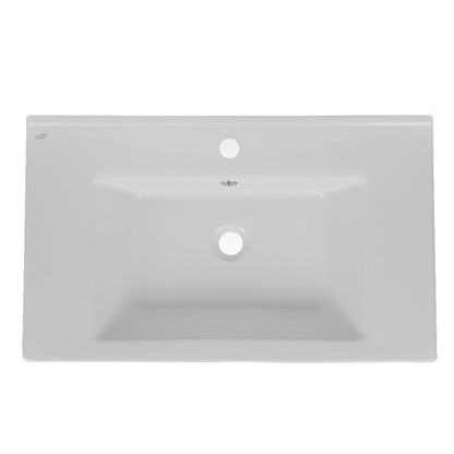 Set promo mobilier baie (masca cu 2 sertare si lavoar) Arthema Vela 100x45 cm, alb lucios