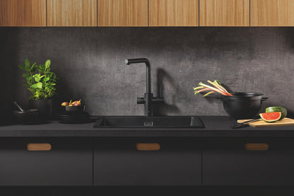 Grohe Blue Pure Minta Baterie bucatarie cu optiune de filtrare, dus extractibil, negru mat
