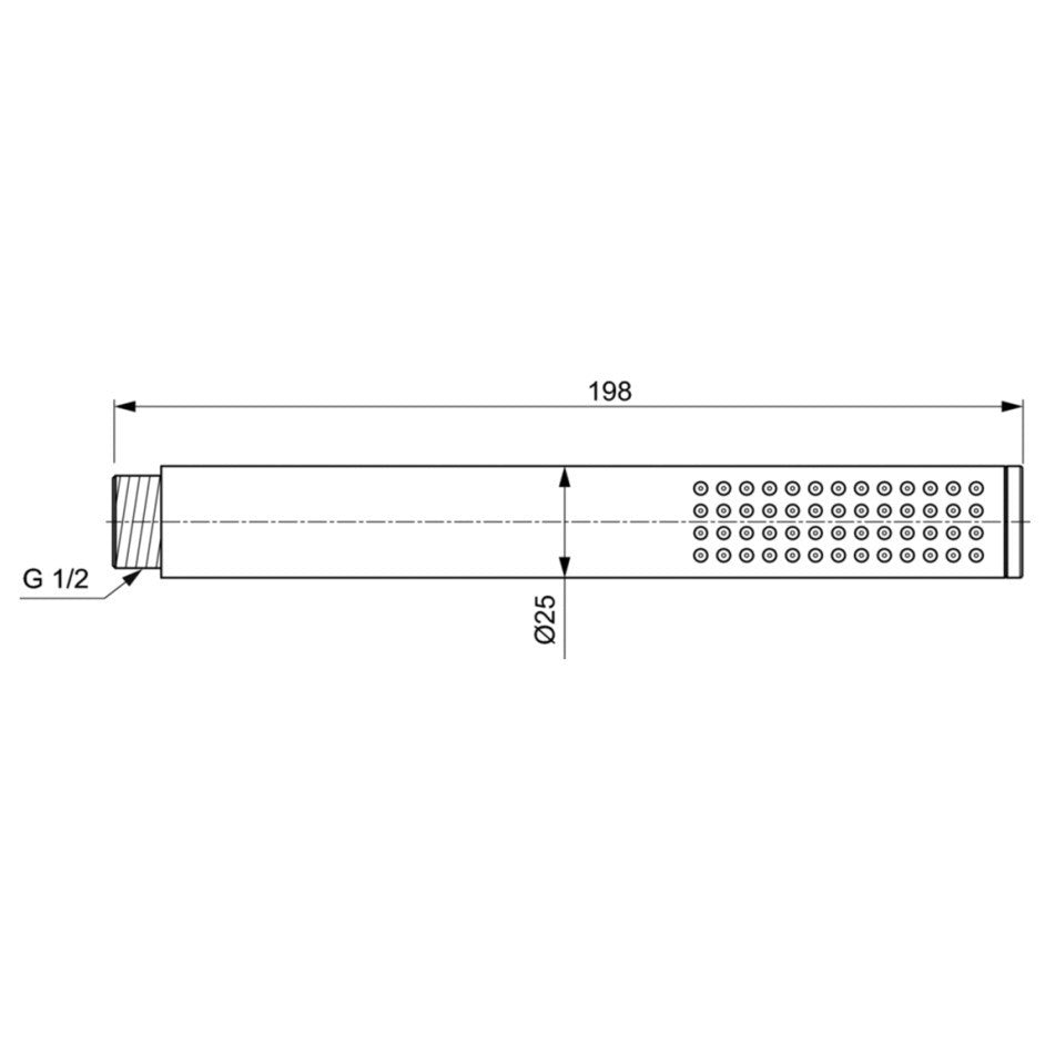 Set promo Sistem dus incastrat fara termostat Ideal Standard IdealRain, cu baterie rotunda, negru mat