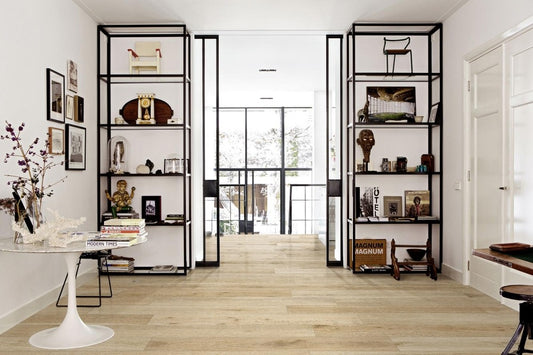 Gresie interior portelanata rectificata bej 25x150 cm, Marazzi Treverkmust Beige