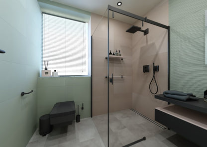 Bemeta Dark Polita din sticla 60 cm, negru