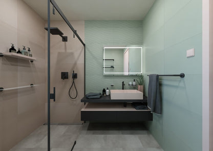 Bemeta Dark Polita din sticla 60 cm, negru