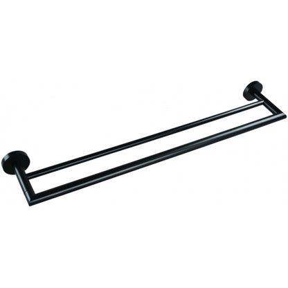 Bemeta Dark Suport prosop baie tip bara dubla 66 cm, negru