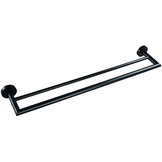 Bemeta Dark Suport prosop baie tip bara dubla 66 cm, negru