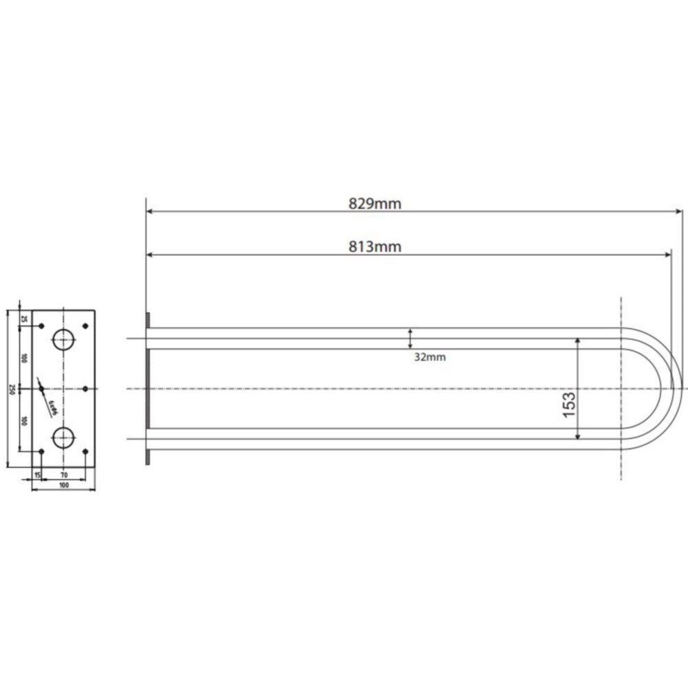 Bemeta Help Bara de sprijin fixa 81 cm, inox